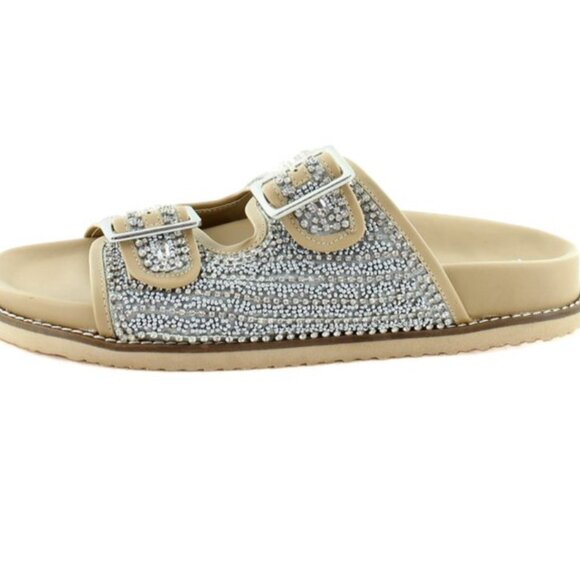 Steve Madden sz 9 beaded sandals silver - Picture 6 of 6